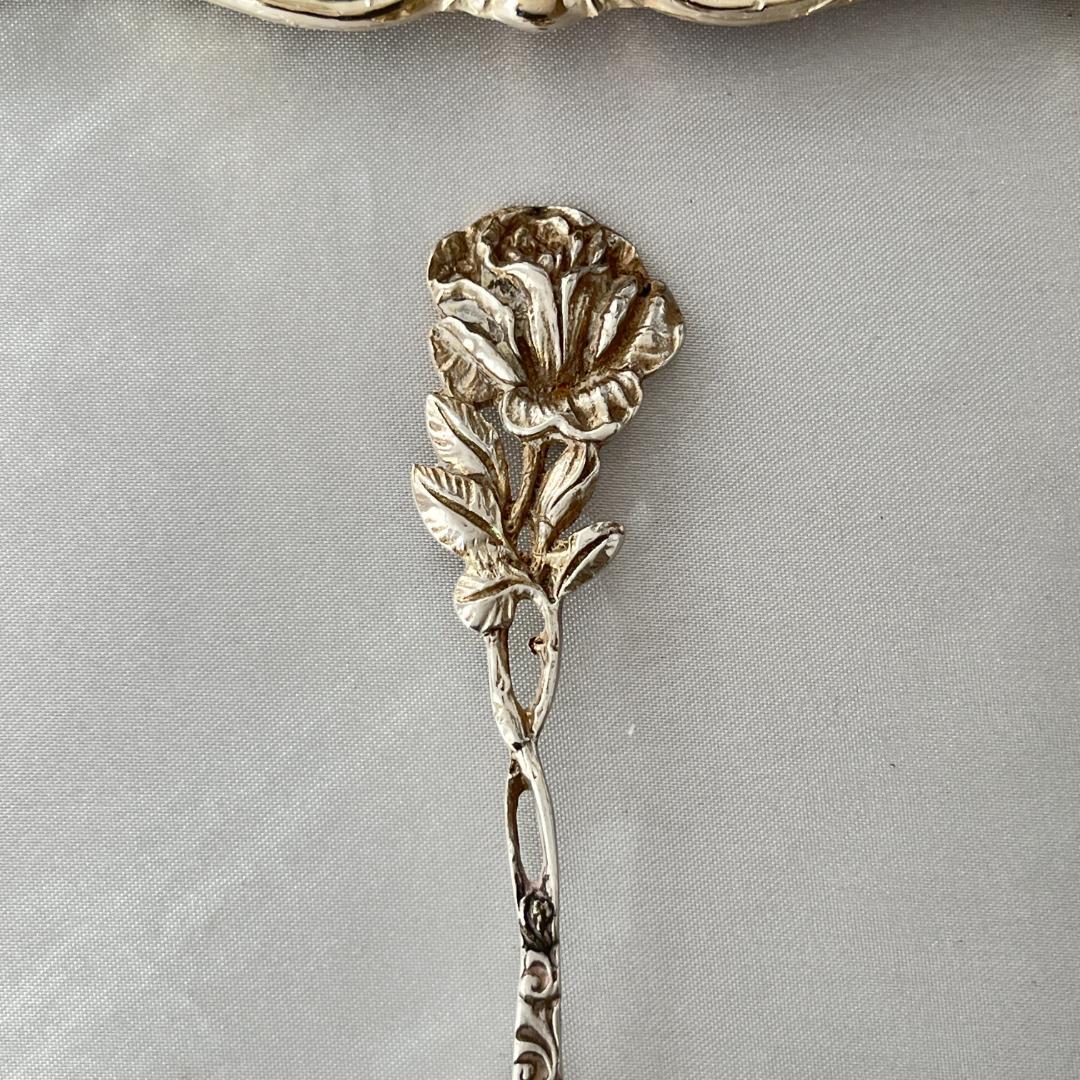 【ドイツ】天使のケーキサーバー【純銀】ヒルデスハイムローズ 　17.5cm