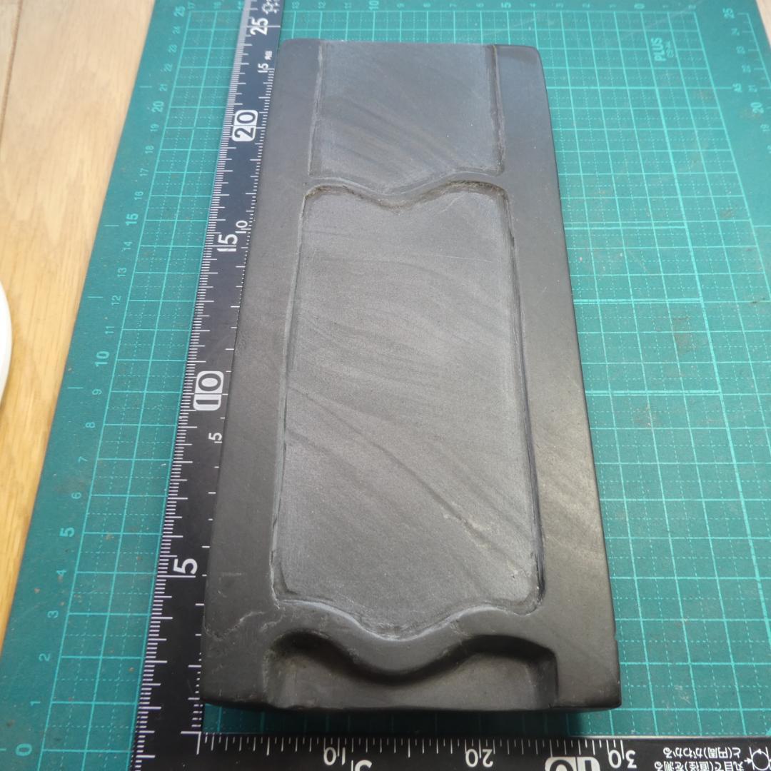 書道 硯 歙州硯 ４① 大硯 竹節硯