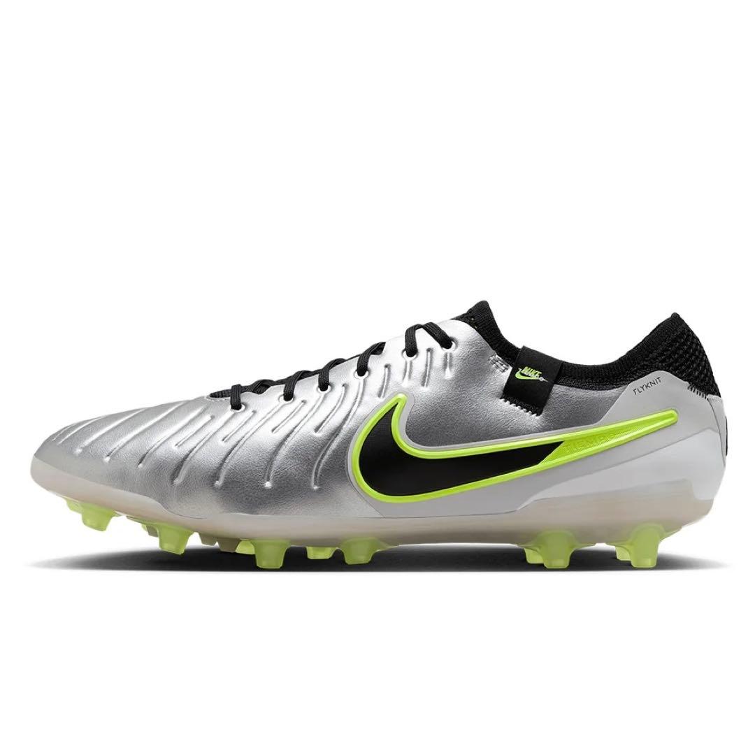 ナイキ 25.5 ティエンポ レジェンド エリート スパイク サッカー 靴 銀