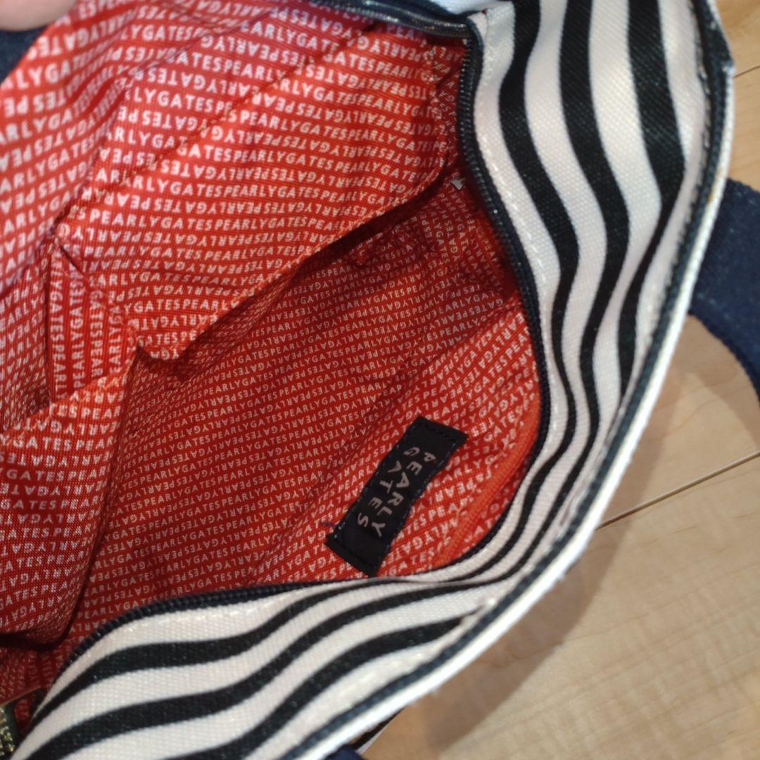 あ*ん様 PEARLY GATES ストライプ　カートバッグ