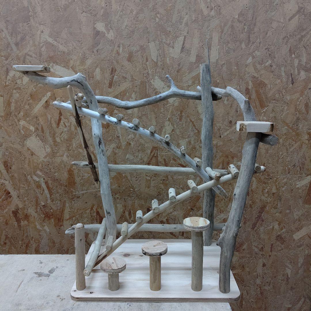 バードアスレチックジム大型(61) 鳥インコ止まり木、流木、鳥の遊び場