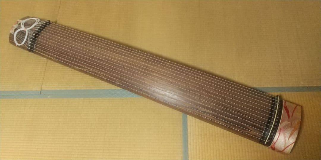 お琴 13弦 綾杉彫り くり甲 ケース付き