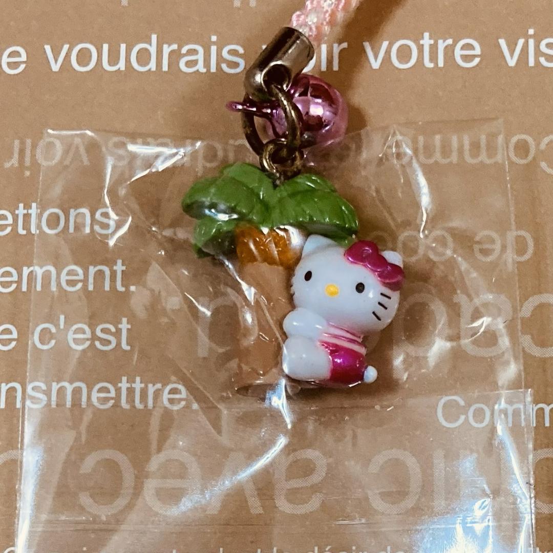 ★訳あり★ハローキティ★夏の海 バナナボート＆椰子の木 根付け2種セット