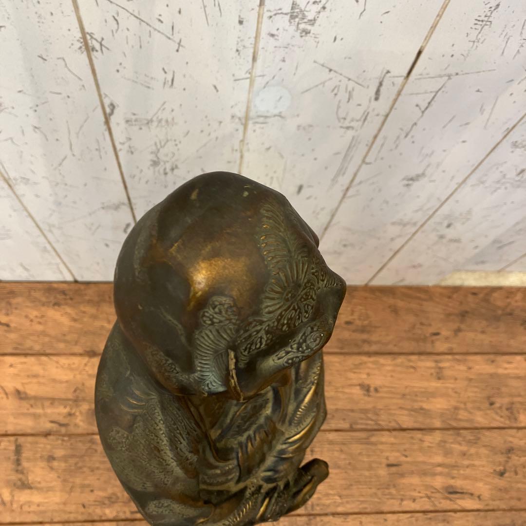 昭和レトロ 金属製 観音菩薩像 観音様 置物 オブジェ インテリア