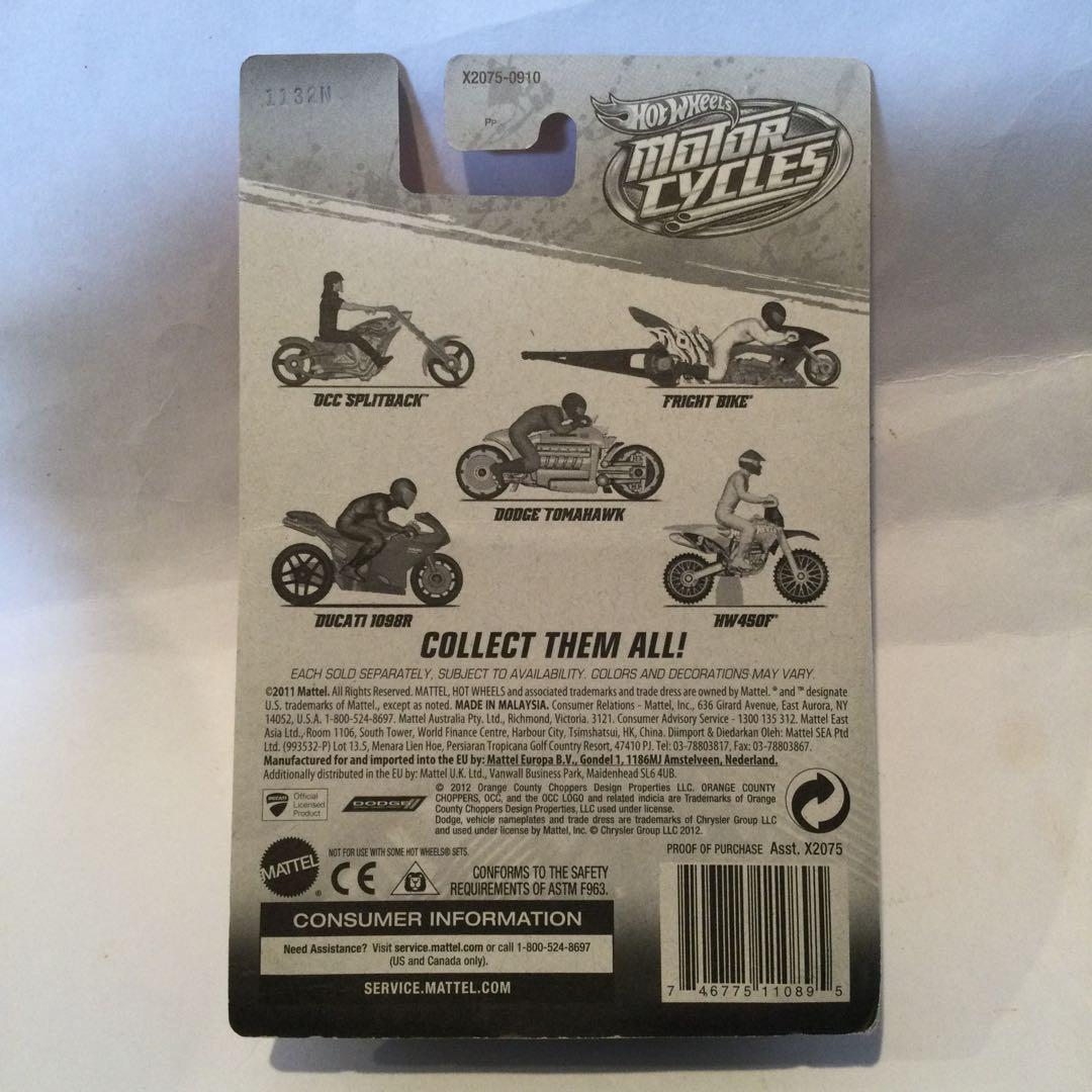 ホットウィール DUCATI 1098R ライダー付き ミニカー2台セット