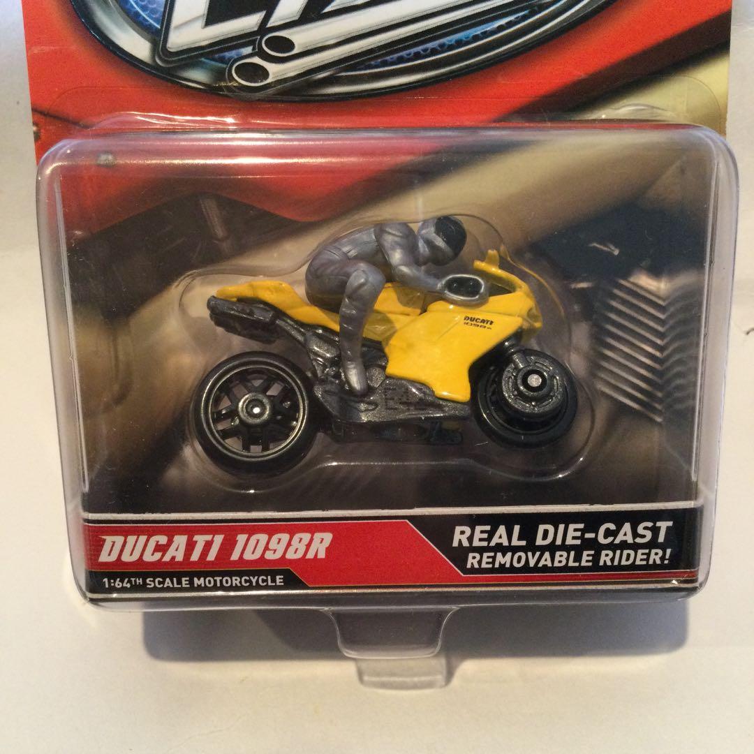 ホットウィール DUCATI 1098R ライダー付き ミニカー2台セット
