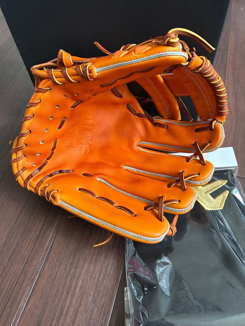 アトムズ　ATOMS APL-UR4 硬式用グローブ　内野手用　オレンジ