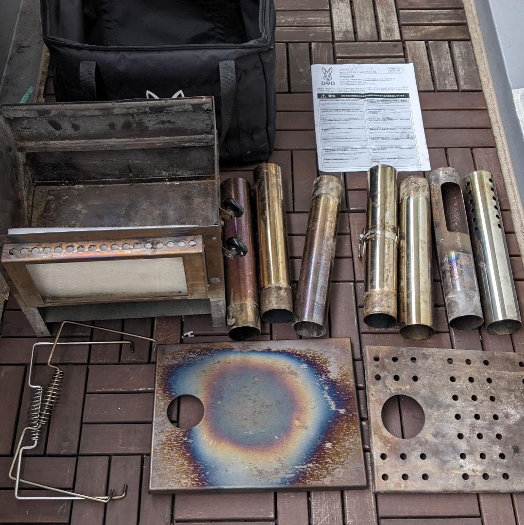 DOD薪ストーブ【廃盤】メラTV9型　ストーブファンなどおまけつき　DOD