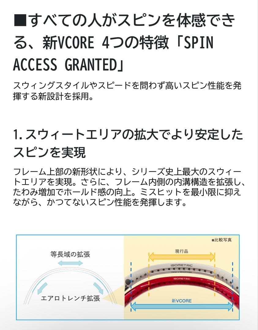 YONEX VCORE100L G2 2026年モデル 国内正規品