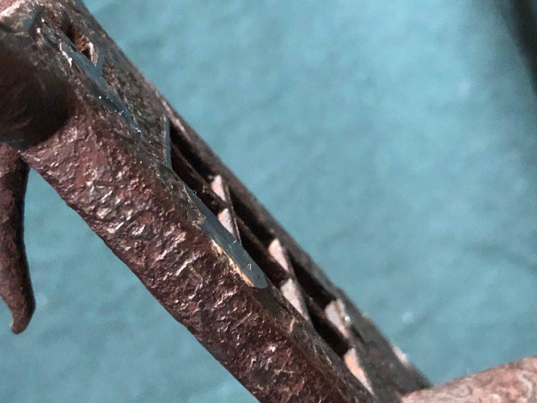 鎧　鉄製　象嵌　馬具　時代物　アンティーク　インテリア　置物