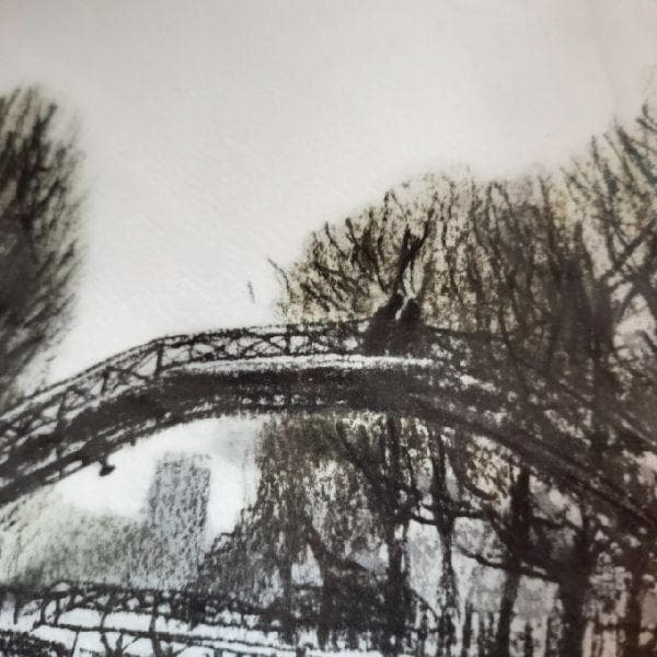 橋本清一 画伯作 パリの裏街 サンマルタン運河 96/250部 限定 リトグラフ