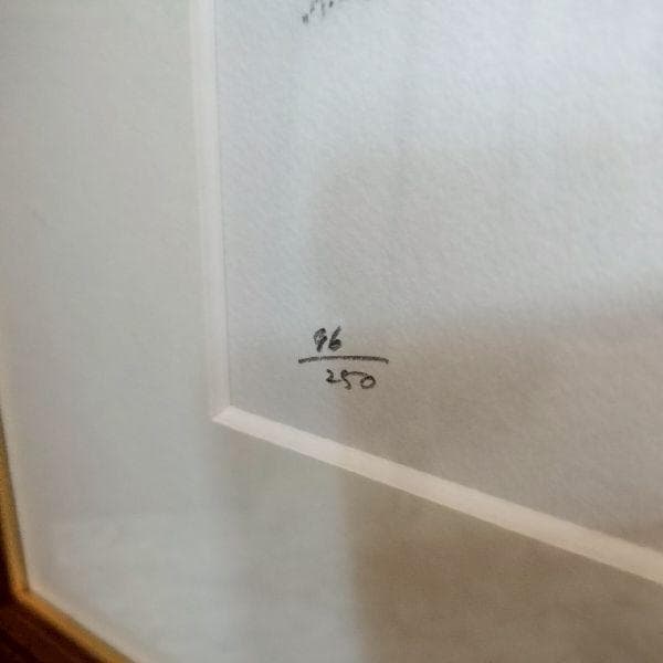 橋本清一 画伯作 パリの裏街 サンマルタン運河 96/250部 限定 リトグラフ