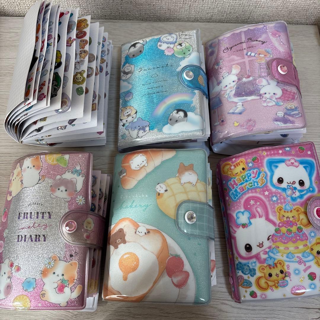 シール帳　シール付き6冊セット　ボンボンドロップ　ウォーター　タイル　おはじき