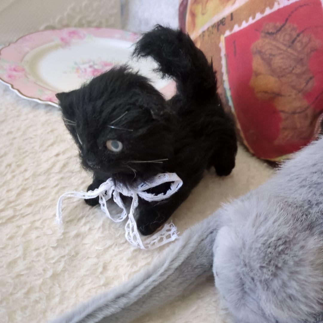 アートドール 黒猫 ロシアンブルー リュック ぬいぐるみ 猫 リアル