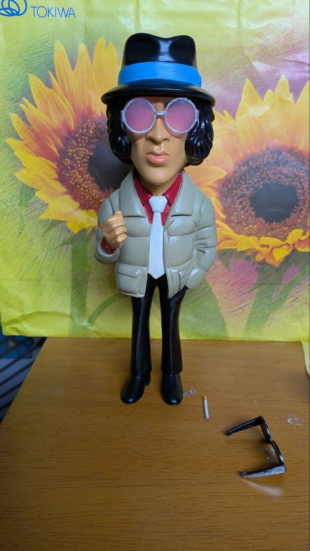 松田優作　ソフビ　フィギュア　探偵物語　工藤ちゃん　サングラス付　塗装済み完成品