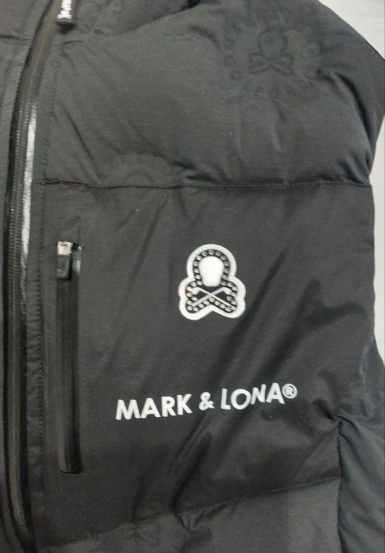 マークアンドロナ　ダウンベスト　ゴルフ　メンズ　ブラック　ラインストーン　46