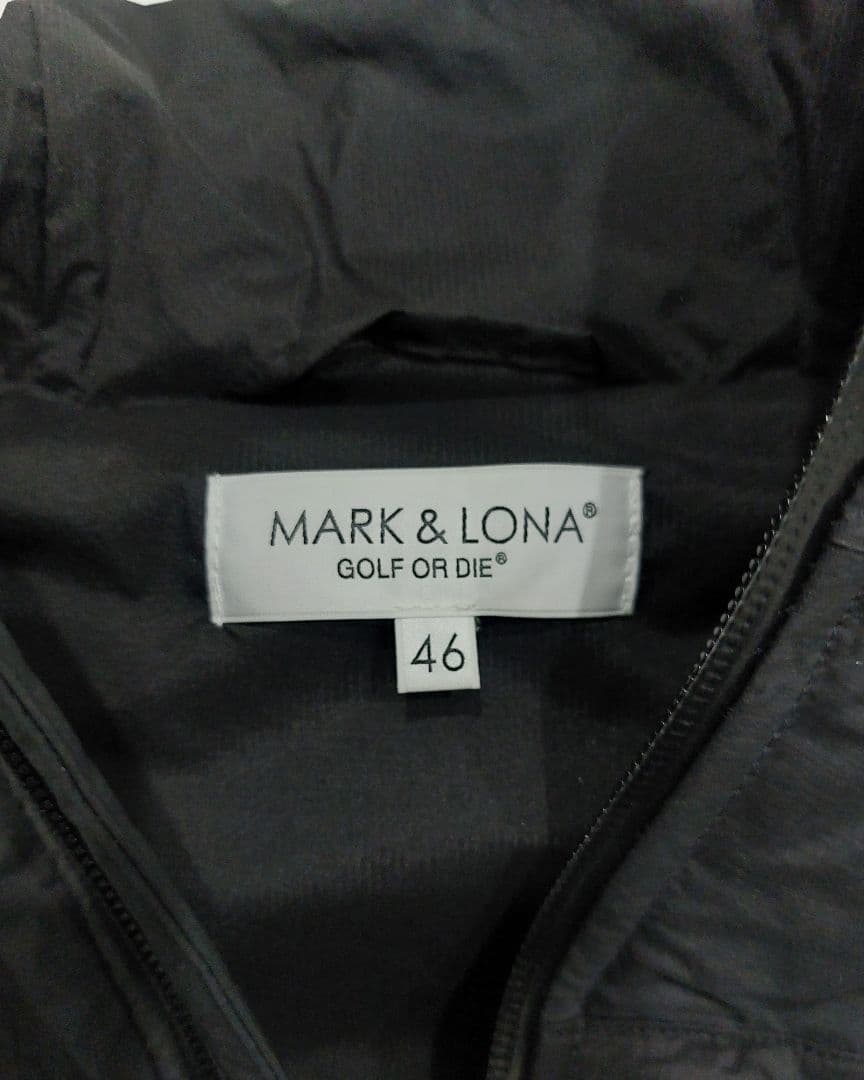 マークアンドロナ　ダウンベスト　ゴルフ　メンズ　ブラック　ラインストーン　46