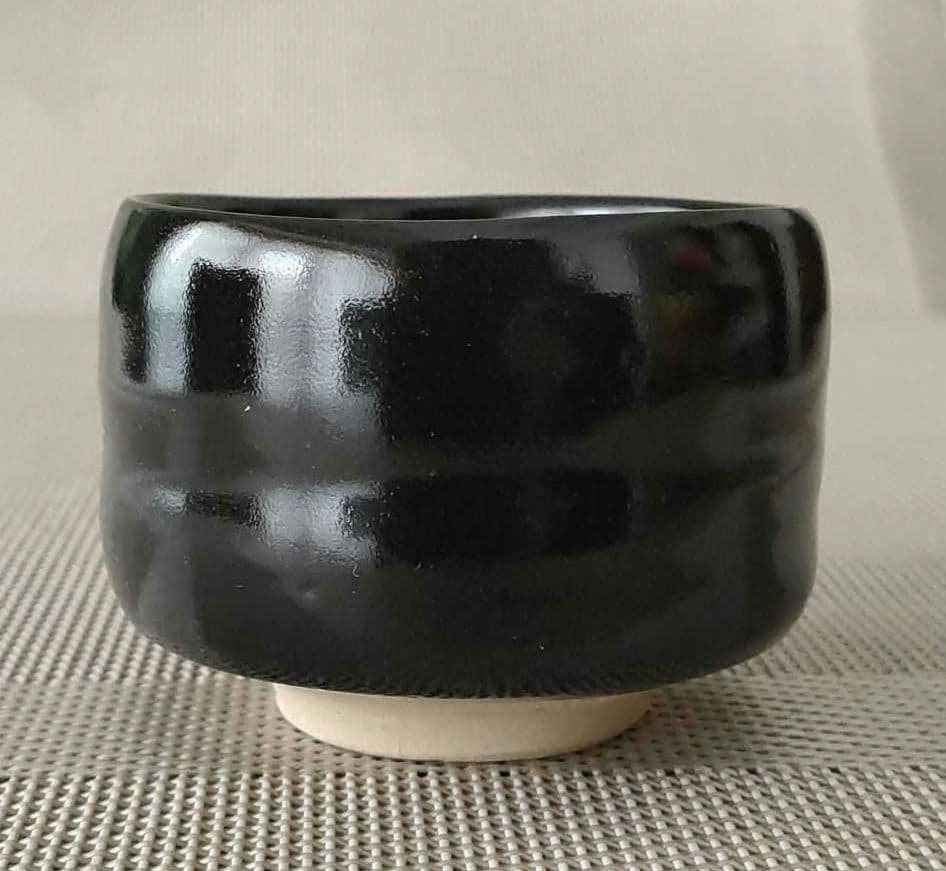 黒釉　ぐい呑み　加藤英一　G2