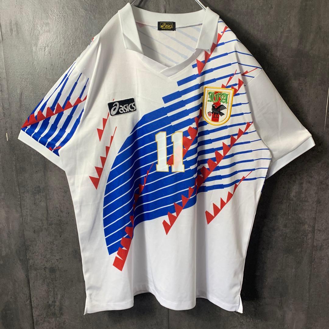 【★三浦知良】 古着 サッカー 日本代表 94年 ゲームシャツ アウェイ 11番