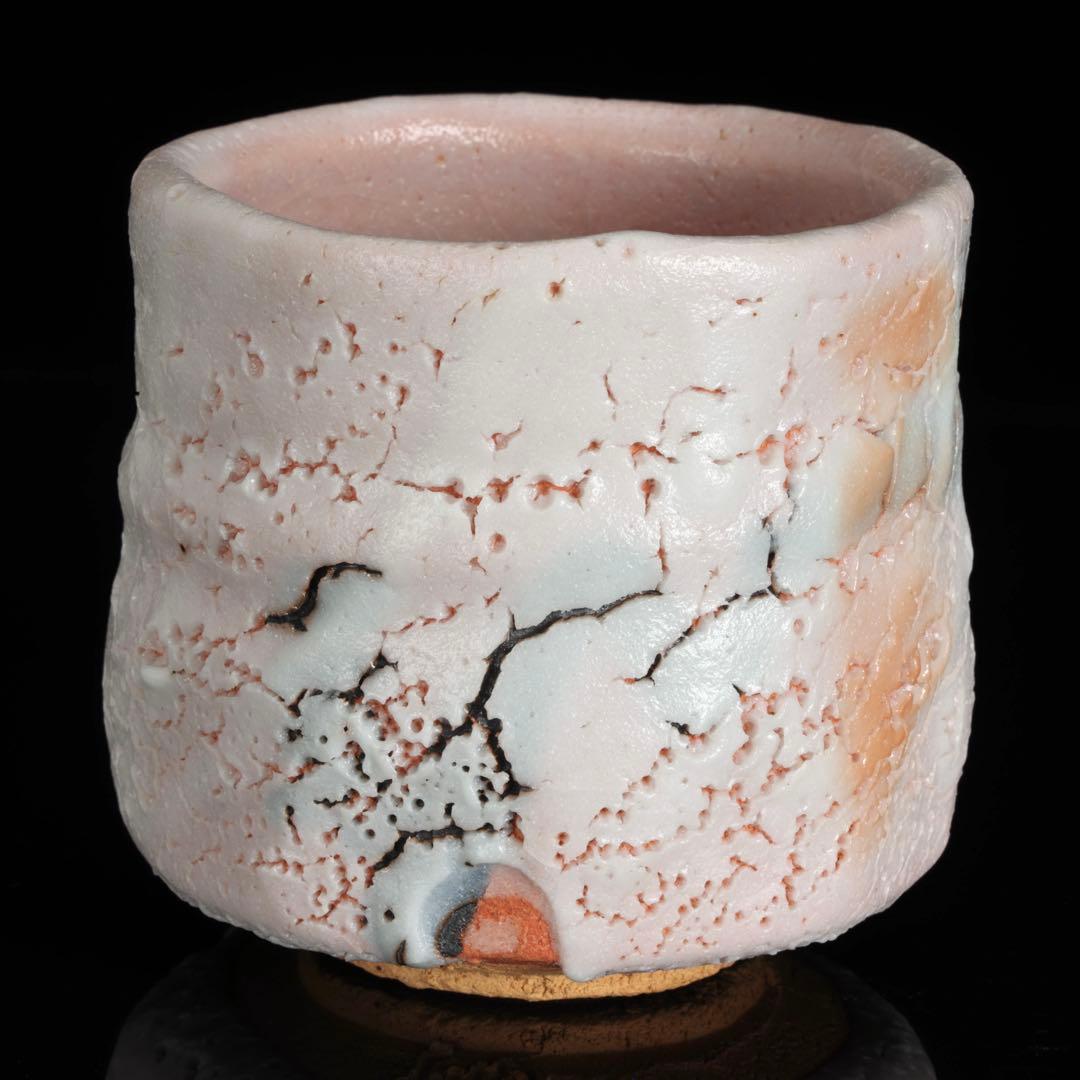 美濃焼名工 加藤健 志野茶碗 箱付 源九郎窯 茶道具 抹茶碗 古美術 骨董品