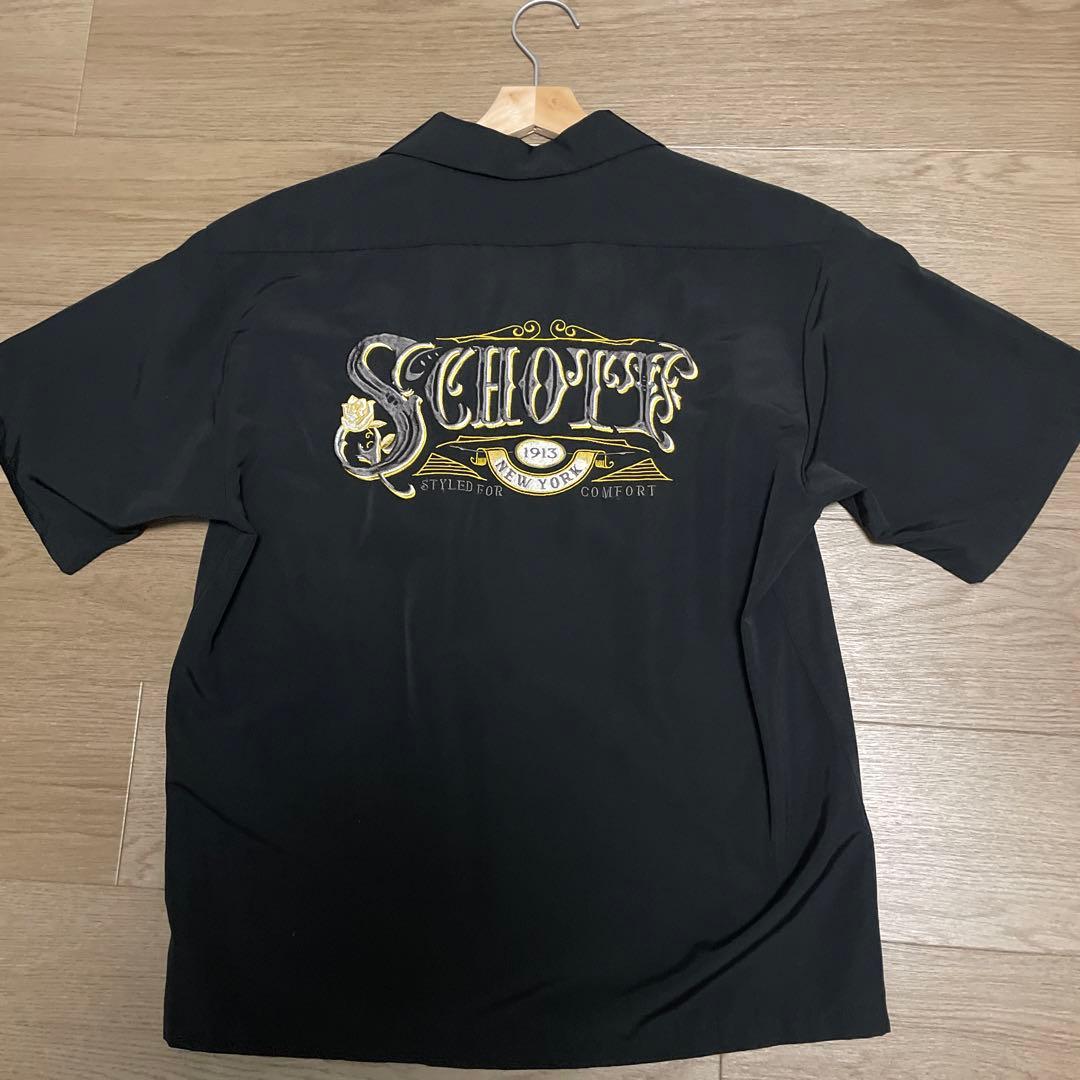 Schott 半袖シャツ ブラック