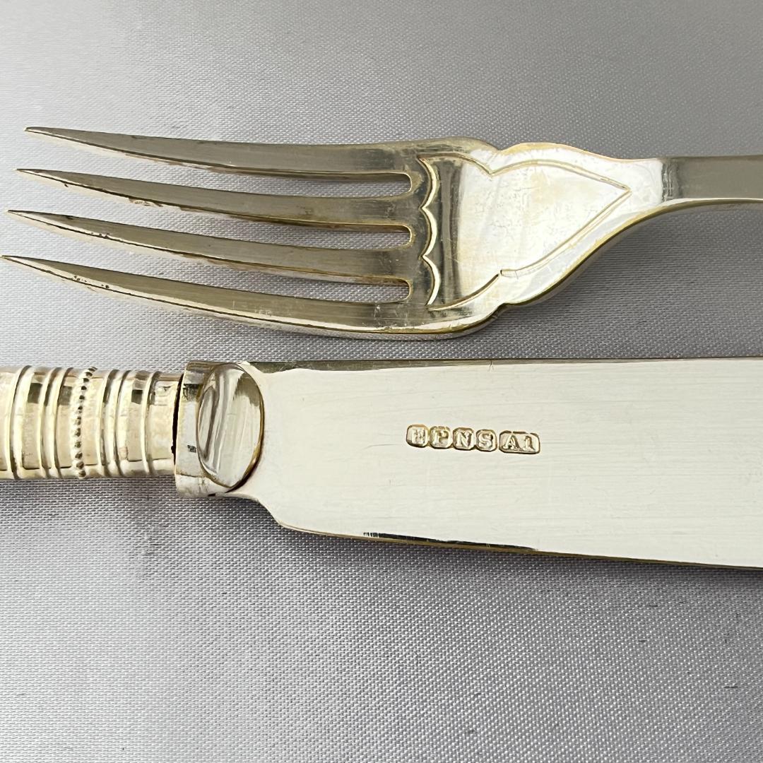 【英国】【白蝶貝 】カトラリーセット  マザーオブパール ケース