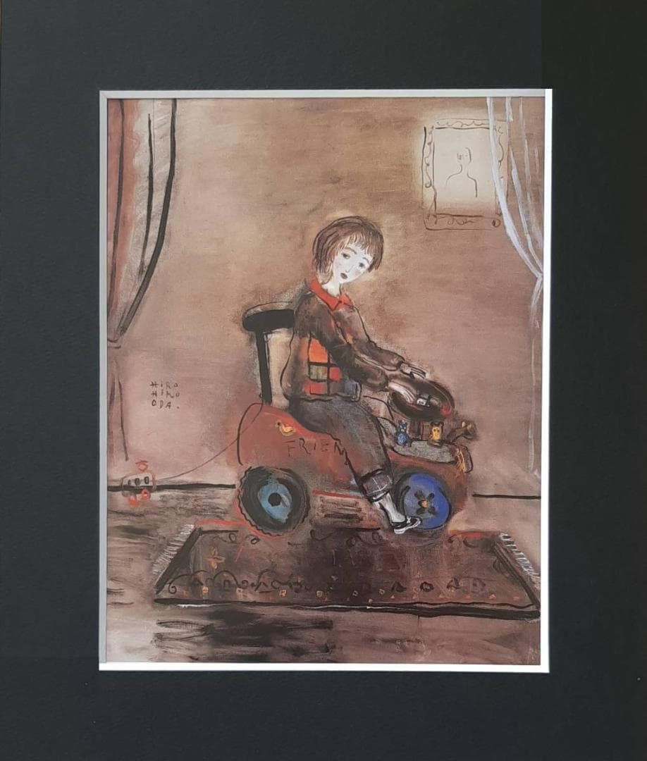 織田広比古、「PORTRAIT DE DAIKI CHAN」、希少画集の額装画