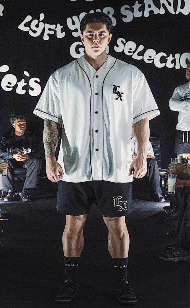 【新品未使用】LYFT x GODXXX ベースボールシャツ　白　L リフト