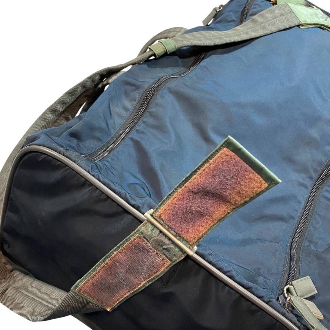 プラダスポーツ ナイロン トラベルバッグ キャリーケース ネイビー