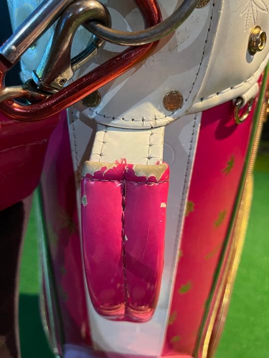 MARK&LONA キャディバック ピンク エナメル