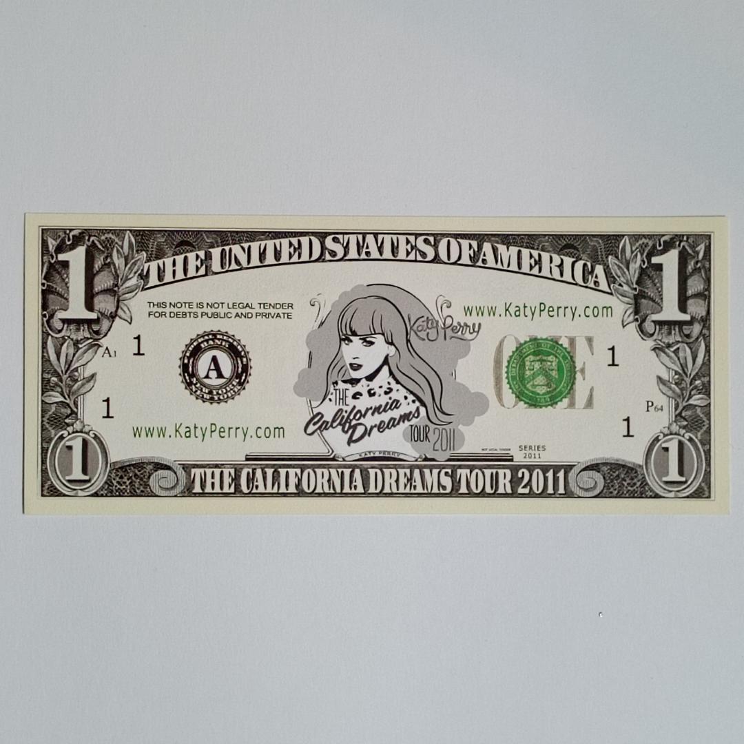 Katy Perry 2011 Tour 客席投げ入れ用 おもちゃ1ドル札