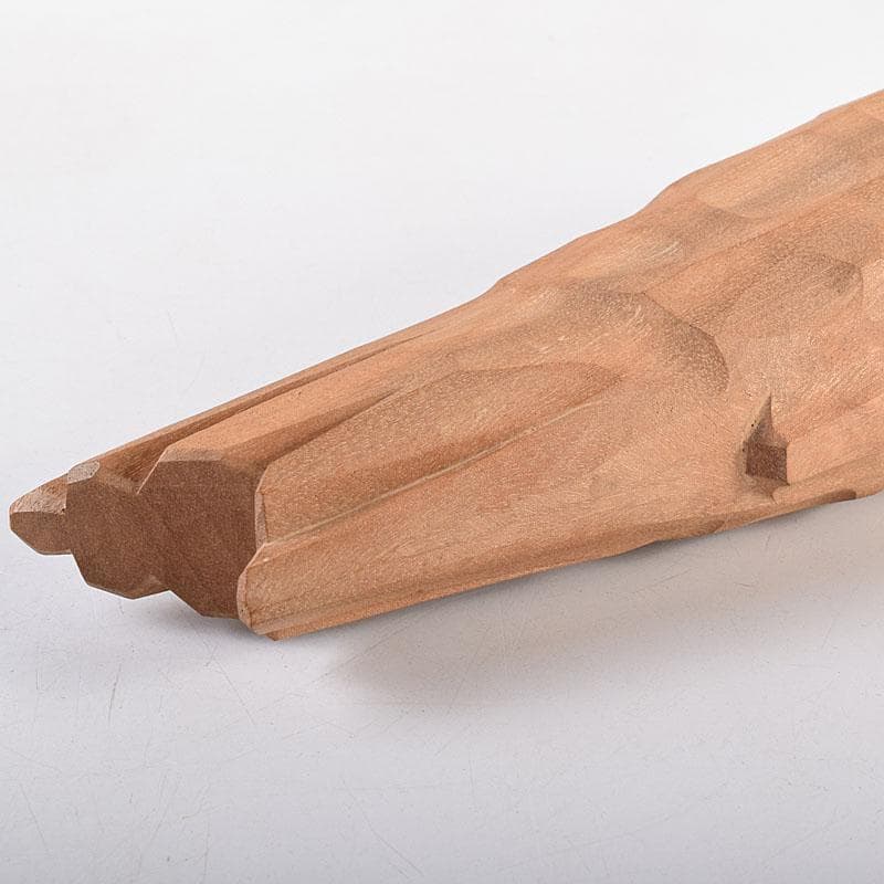 井波彫刻　人間国宝　横山一夢作　木彫　鯉　共箱　C　8156