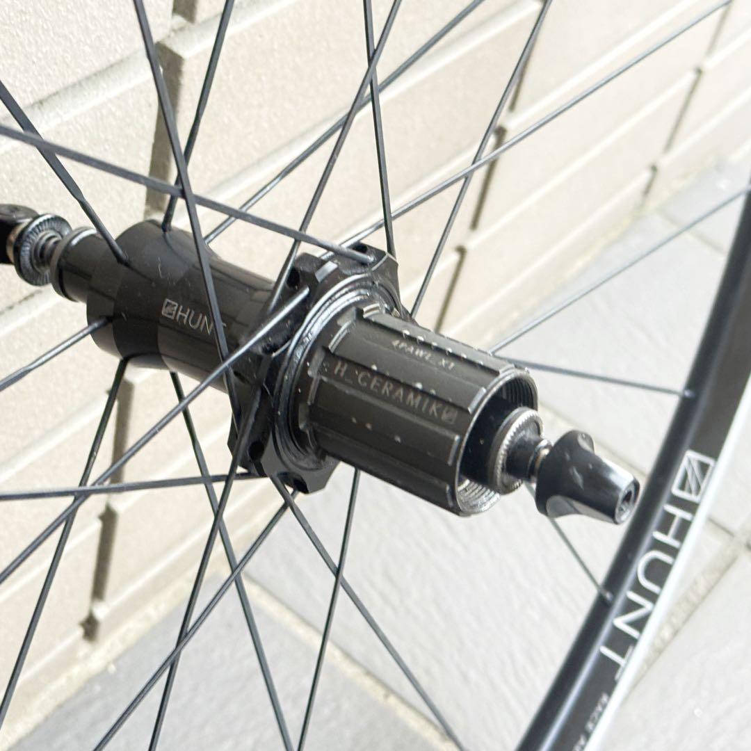 【即購入OK】HUNT RACE AERO WIDE シマノフリー リムブレーキ