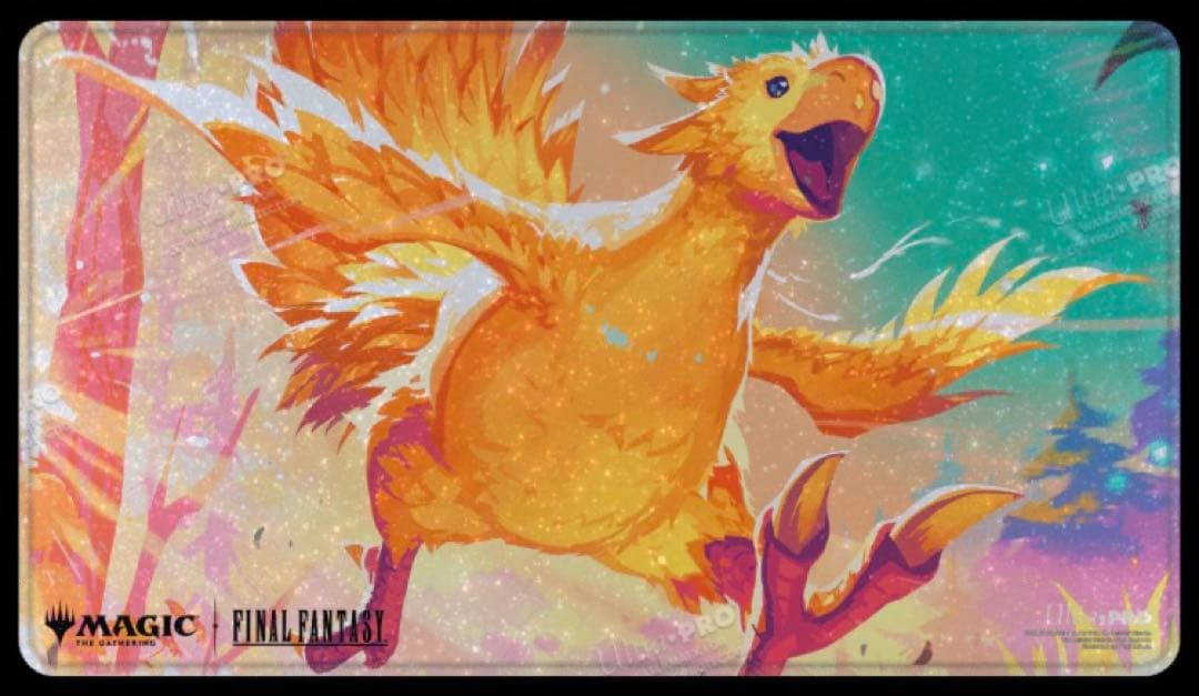 旅するチョコボ　ボーダーレス　ホロフォイルプレイマット　黄色＆黒　２点セット