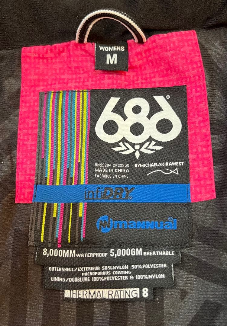 新品タグ付き 686 シックスエイトシックス レディース スノーボードウェア
