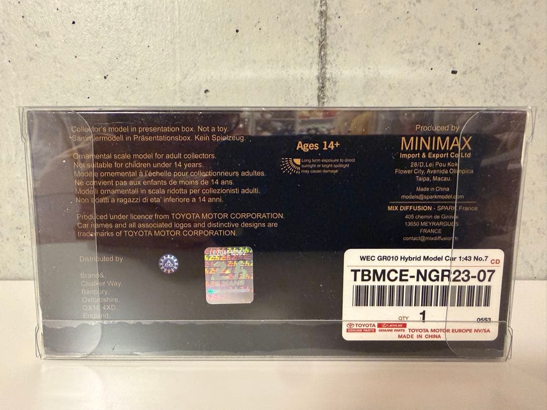 1/43 Spark トヨタ GR010 ハイブリッド 限定版 2023 桜