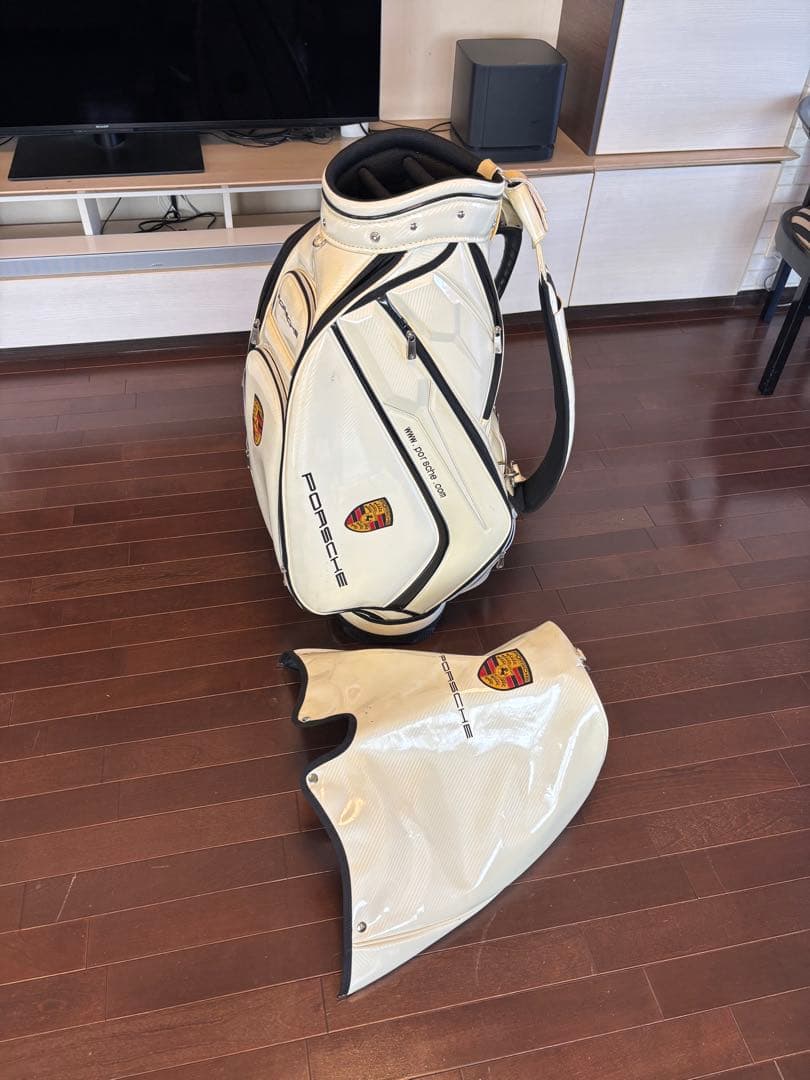 ポルシェ ゴルフバッグ ホワイトゴールド