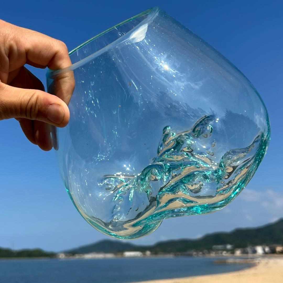 流木ガラス オブジェ中R 花瓶 金魚鉢 ガーデニング テラリウム 観賞魚 容器