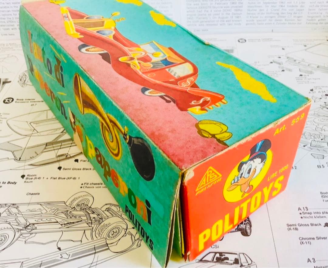 ポリトーイ　ドナルドダックモービル　ミニカー ディズニー