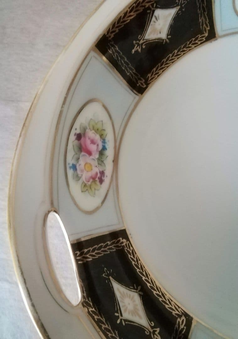 オールドノリタケ　コンポート　M-JAPAN印　里帰り美品　ハンドペイント