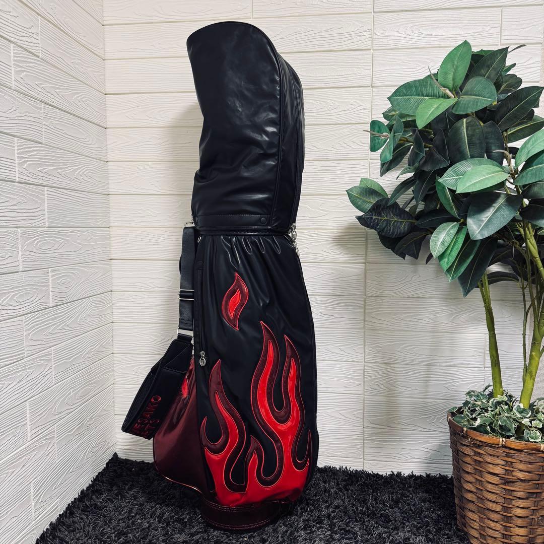 MIEKO UESAKO SPORTS キャディバッグ ファイヤー 炎