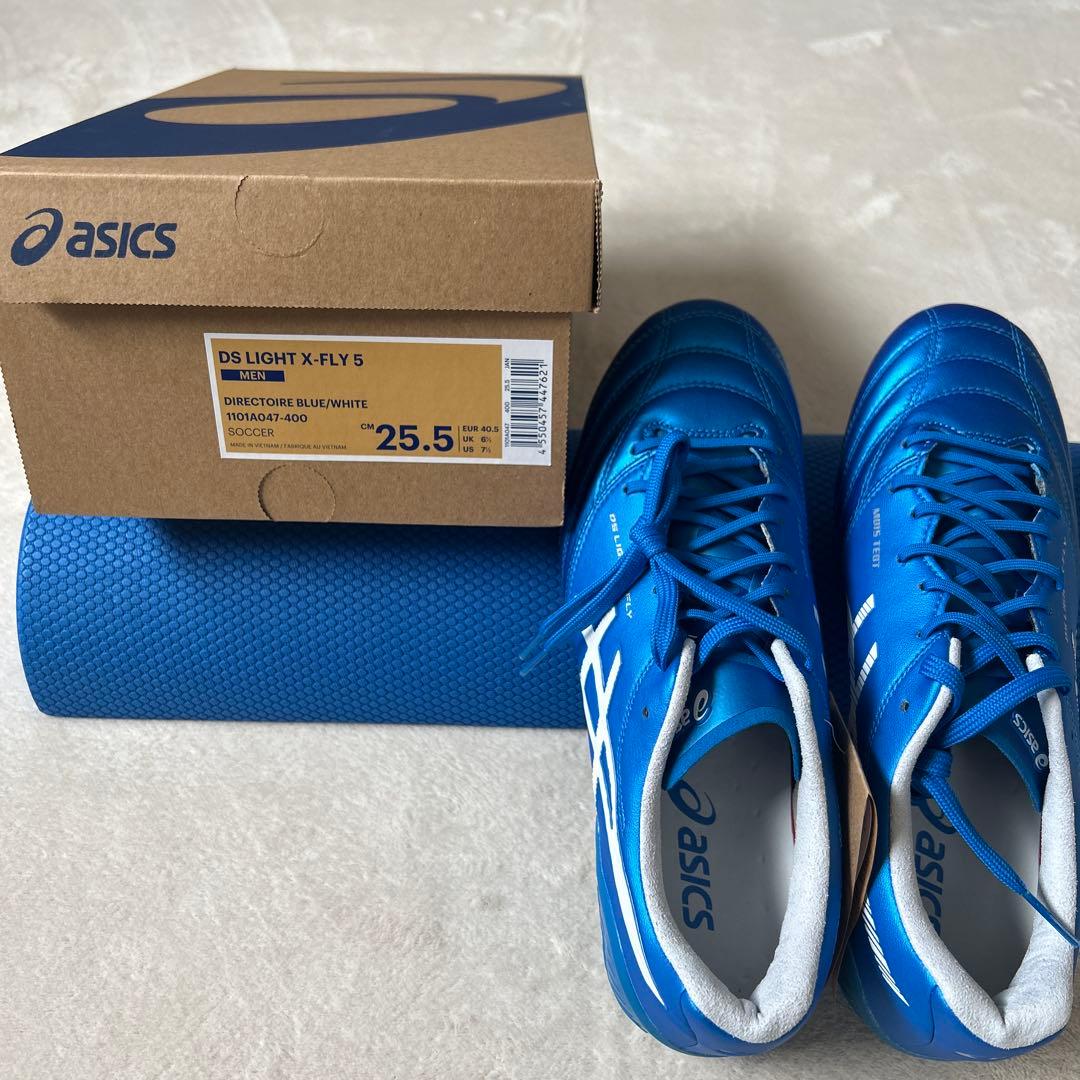 asics サッカーシューズ スパイク 青　25.5cm