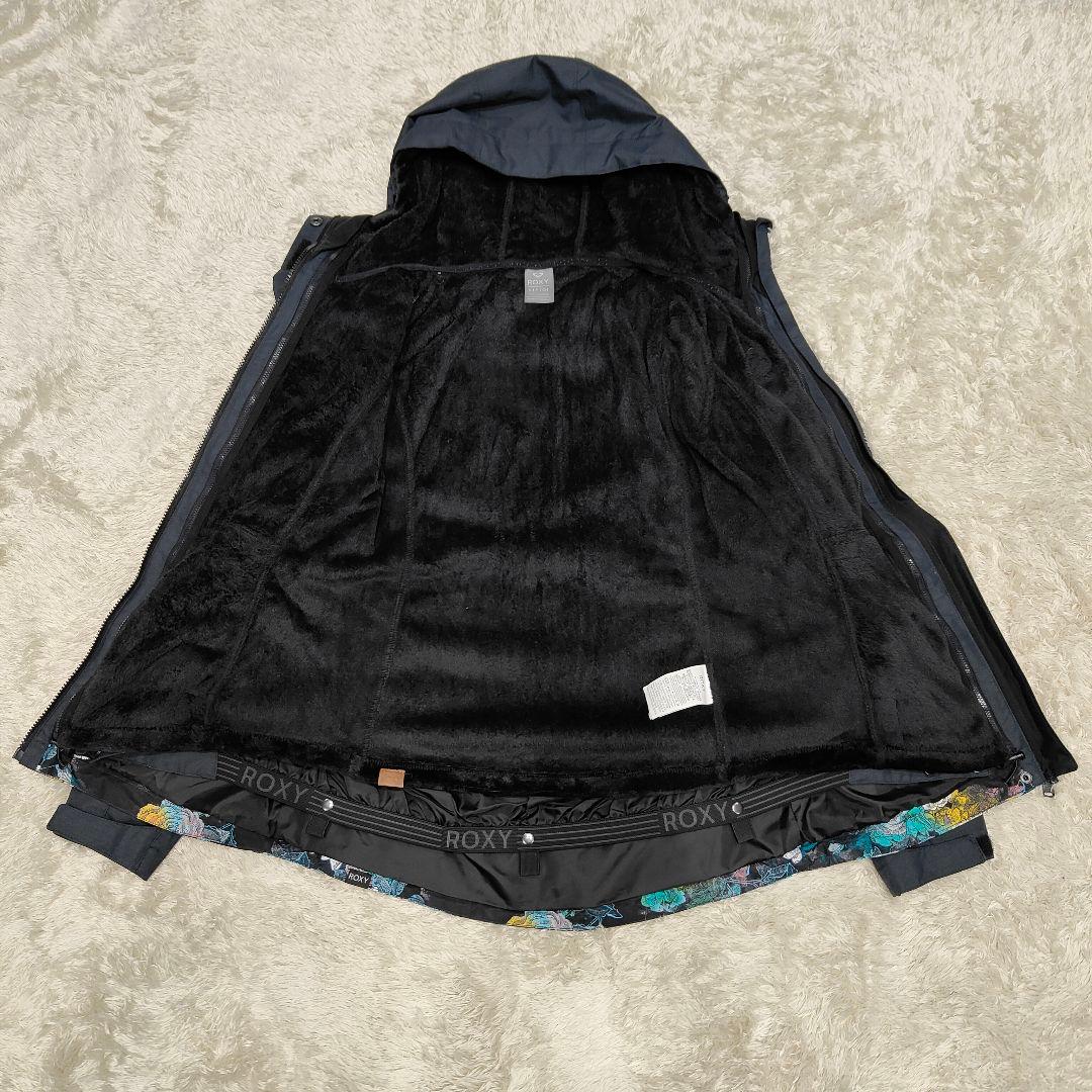 ROXY ロキシー スノーウェア スノボウェア ジャケット 花柄 黒 S