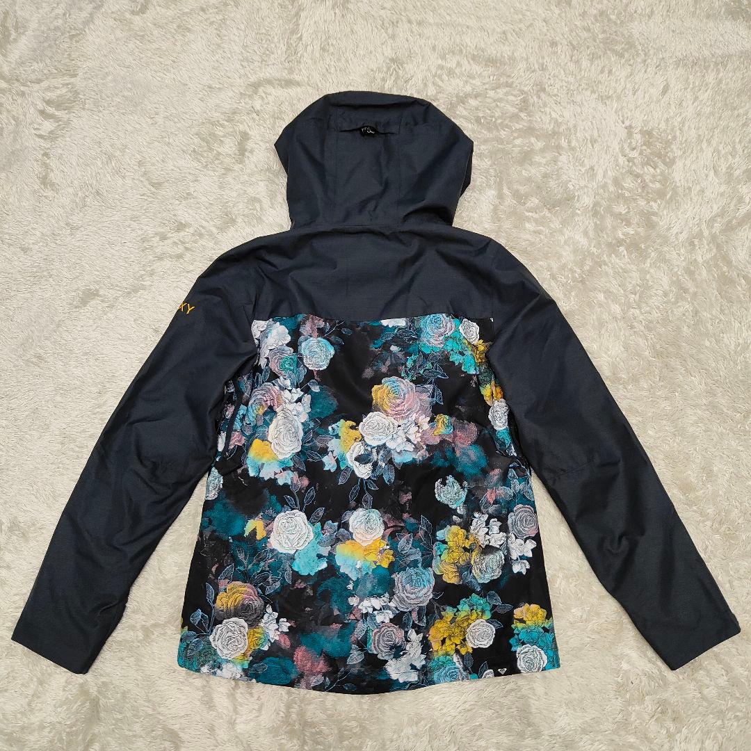 ROXY ロキシー スノーウェア スノボウェア ジャケット 花柄 黒 S
