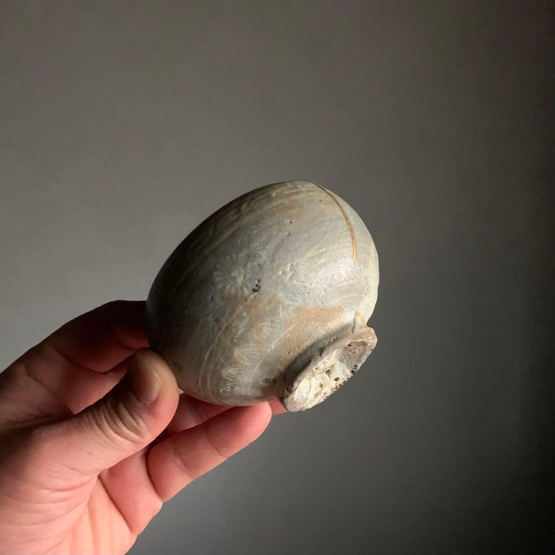 高麗青磁 白黒象嵌 盃 ぐい呑み 酒器 古美術 古道具 アンティーク