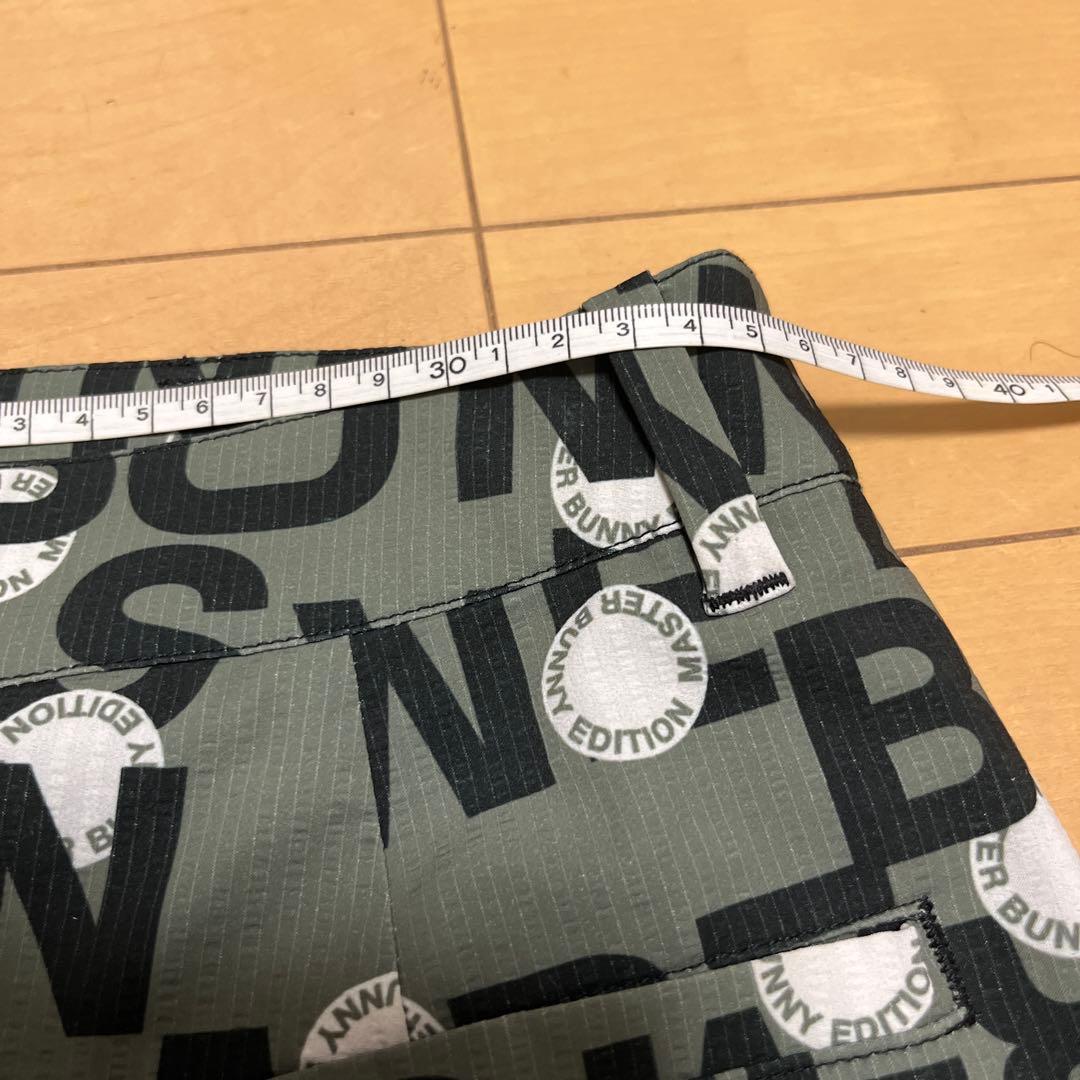 マスターバニー スカート グリーン×黒 ロゴ総柄 サイズ0