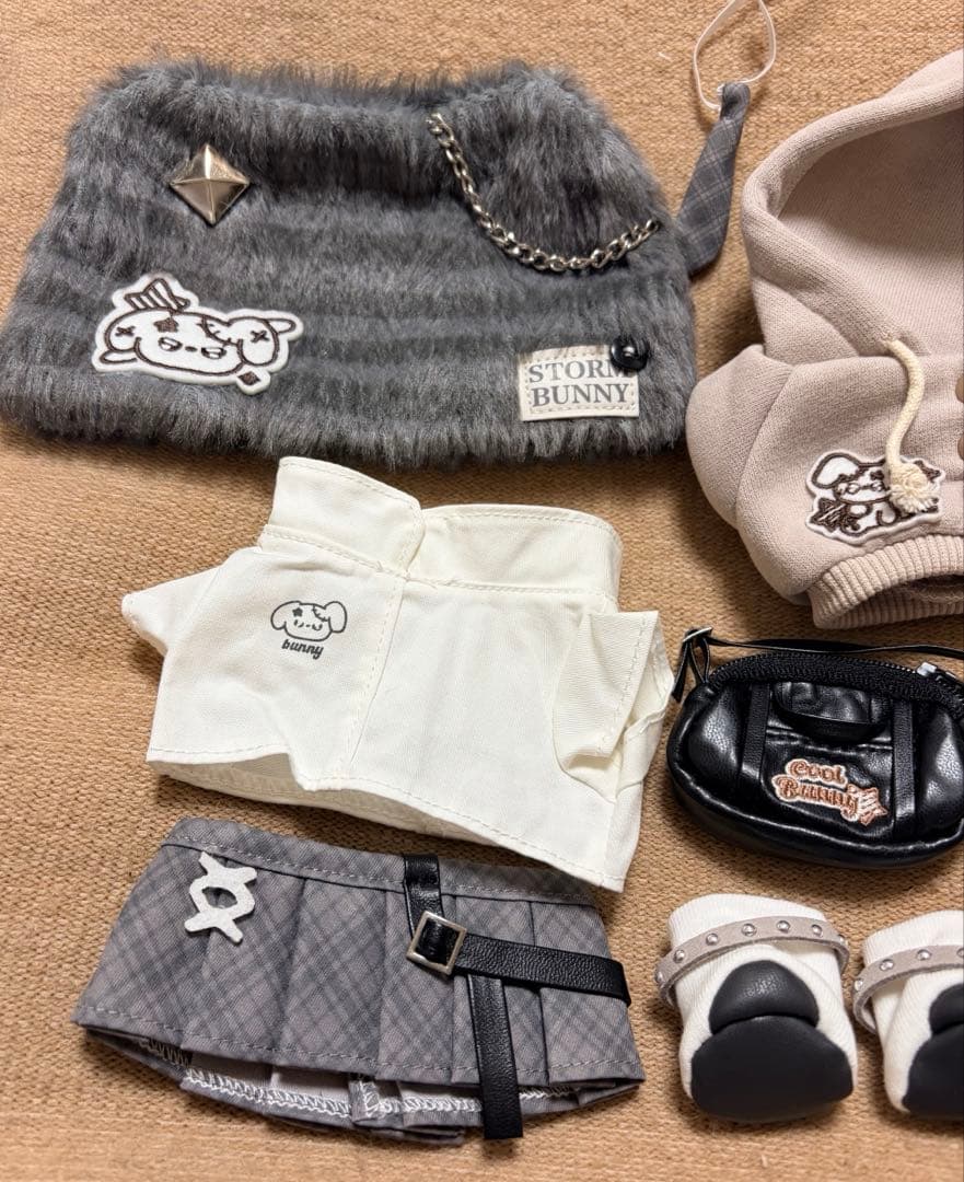 新品♡ぬいぐるみ服20cm 着せ替えぬい ぬい活 パンク 3着まとめ