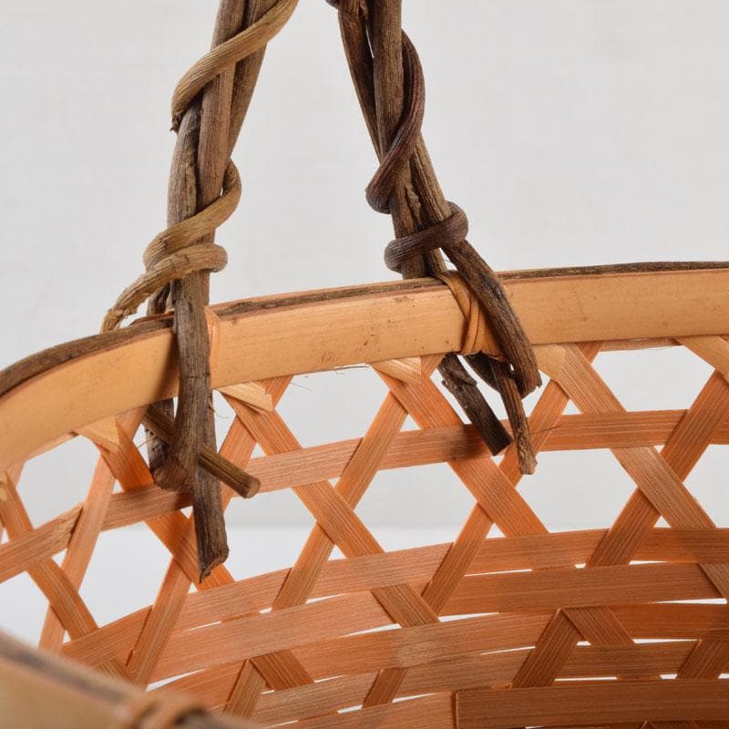 茶道具　竹製　花籠　箱付　N　9205A