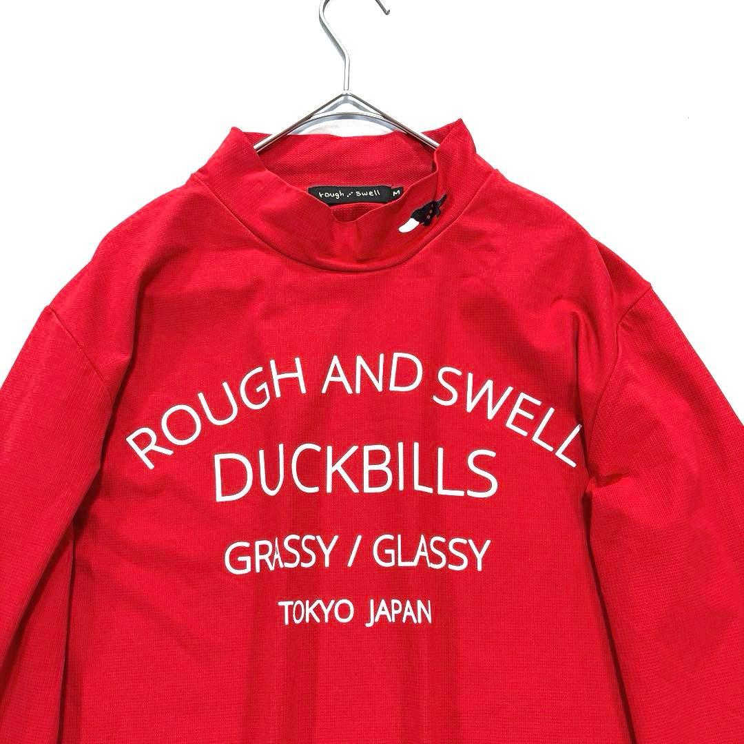 ラフアンドスウェル　長袖モックネックシャツ　ハイネック　レッド　M メンズ