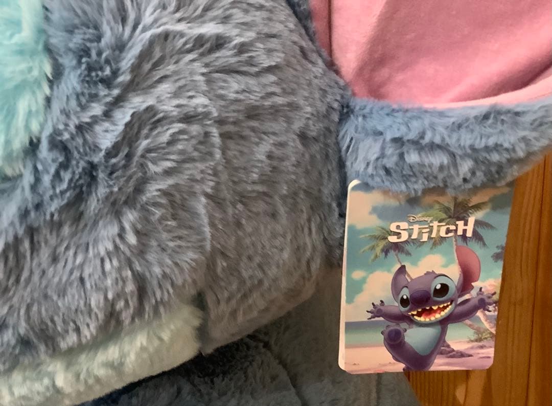 ★未使用品★スティッチ 特大ぬいぐるみ ブランケット付き 　●292